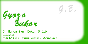 gyozo bukor business card